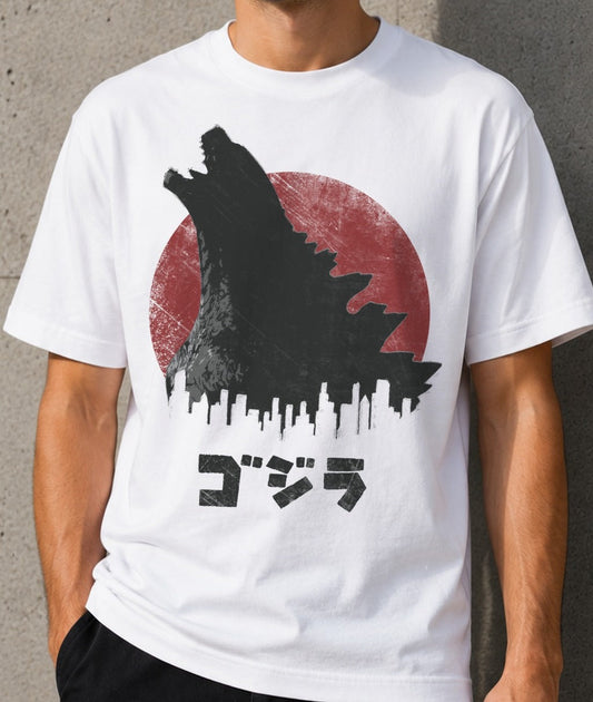 Camiseta God of Destruction – Godzilla (blanca)