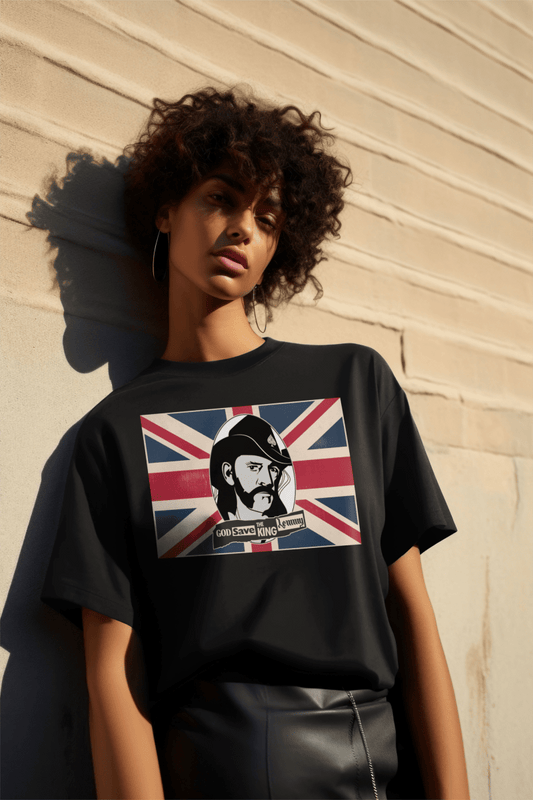 Camiseta God Save the King Lemmy - El Cajón Friki