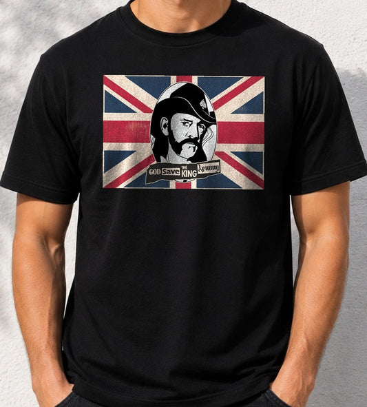 Camiseta God Save The King Lemmy – Motörhead (negra)