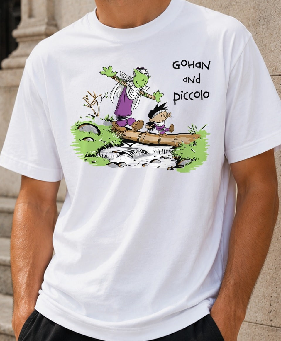 Camiseta Gohan and Piccolo – Dragon Ball (blanca)