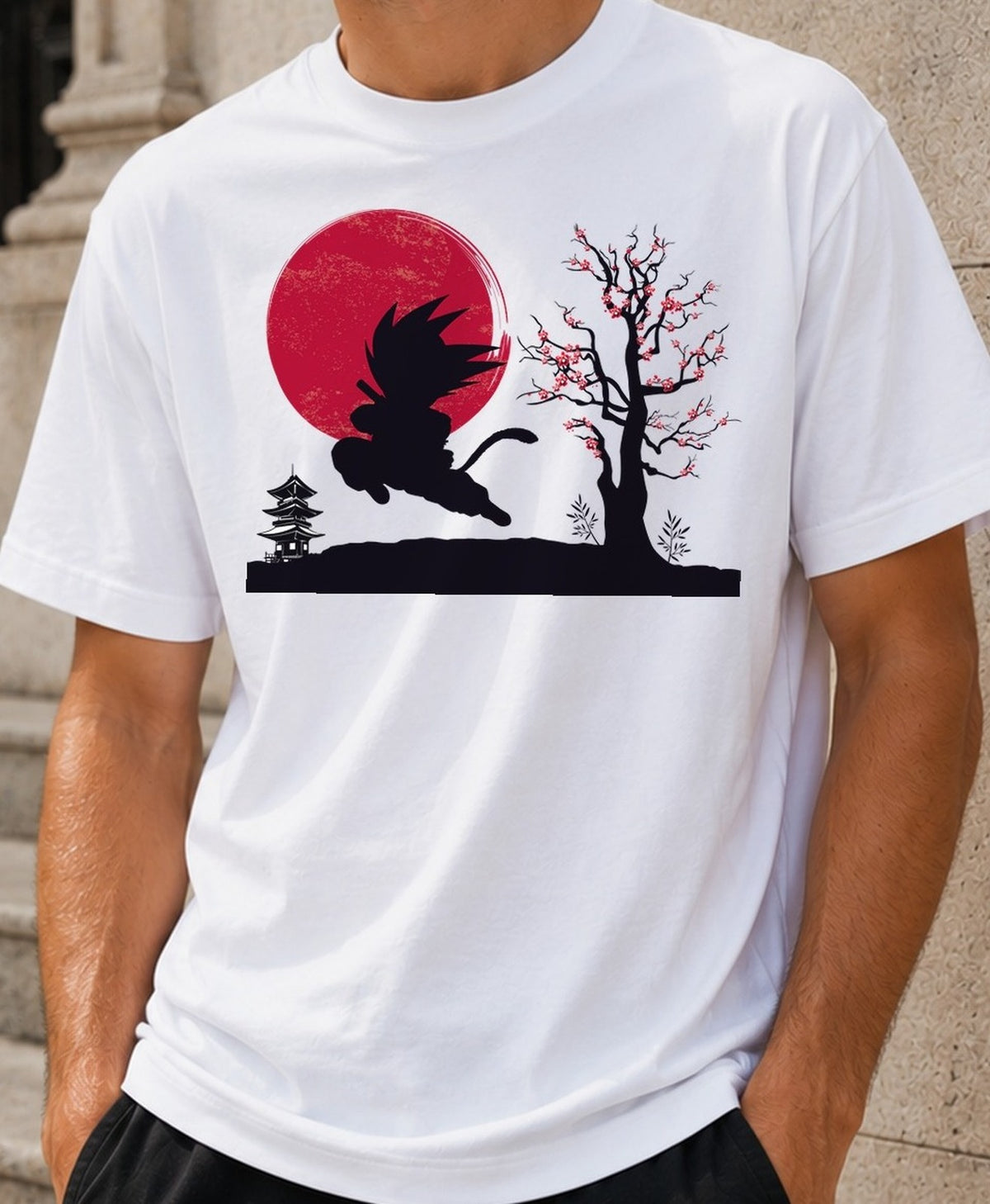 Camiseta Goku in Japan – Dragon Ball (blanca)