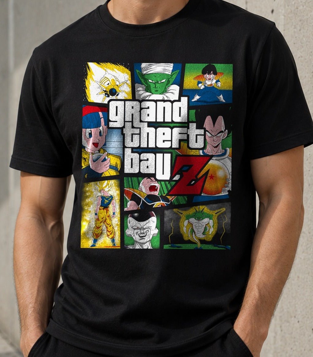 Camiseta Grand Theft Ball Z – Dragon Ball Z (negra)