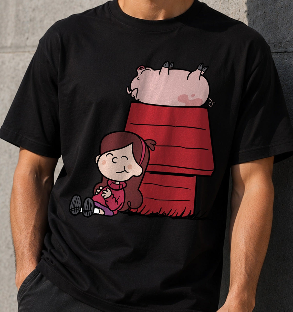 Camiseta Gravity Nuts – Serie Animada y Cómic Clásico (negra)