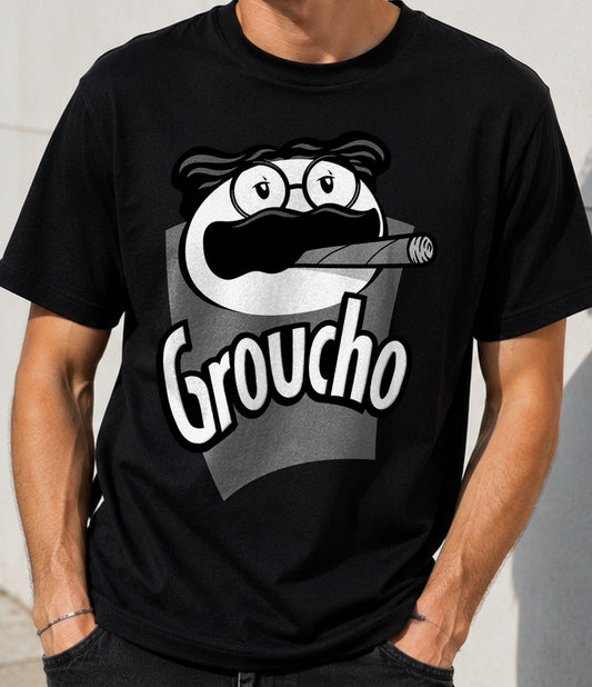 Camiseta Groucho – Comedia Clásica de Cine (negra)