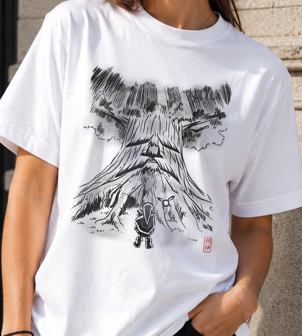 Camiseta Guardian Spirit – Árbol Deku de The Legend of Zelda (blanca)