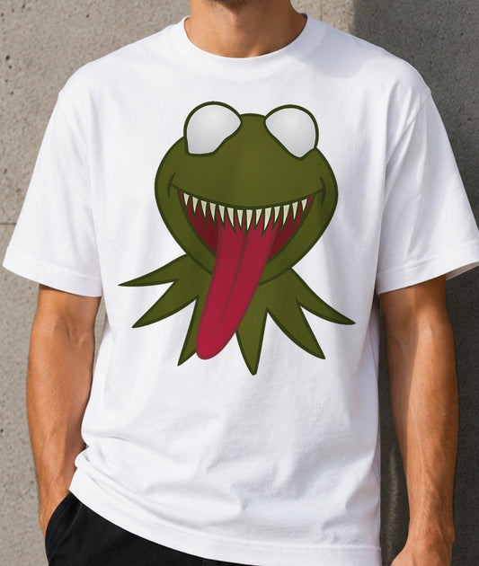 Camiseta Gustavenom – Parodia Terror de Rana Famosa (blanca)