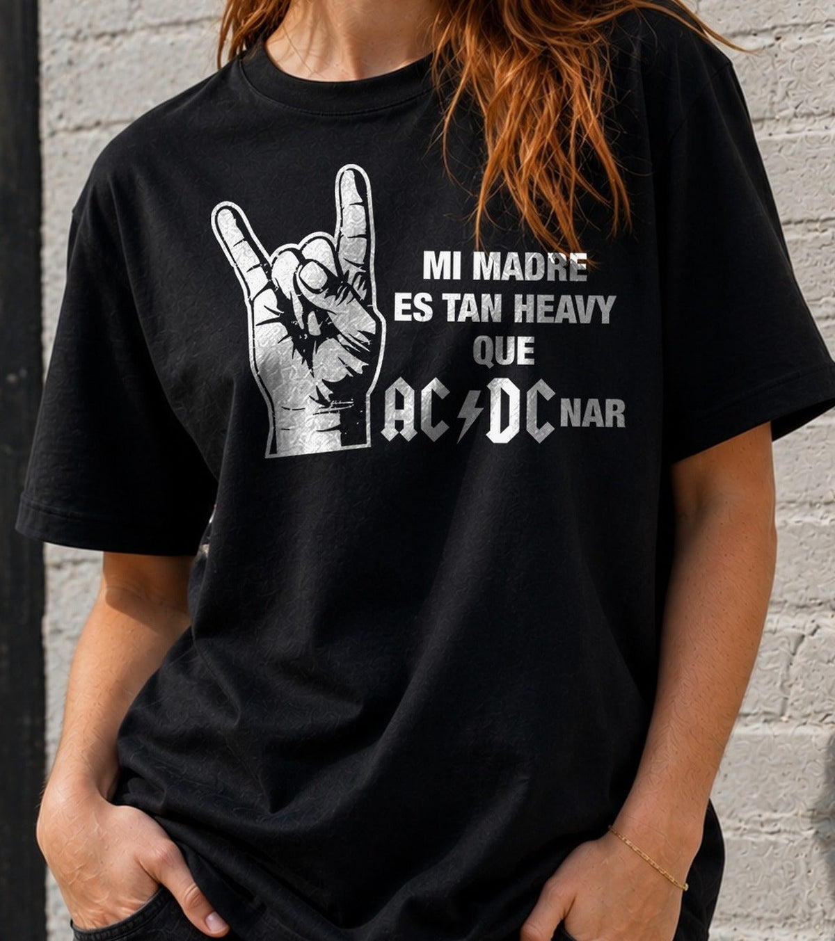 Camiseta Madre heavy (negra)