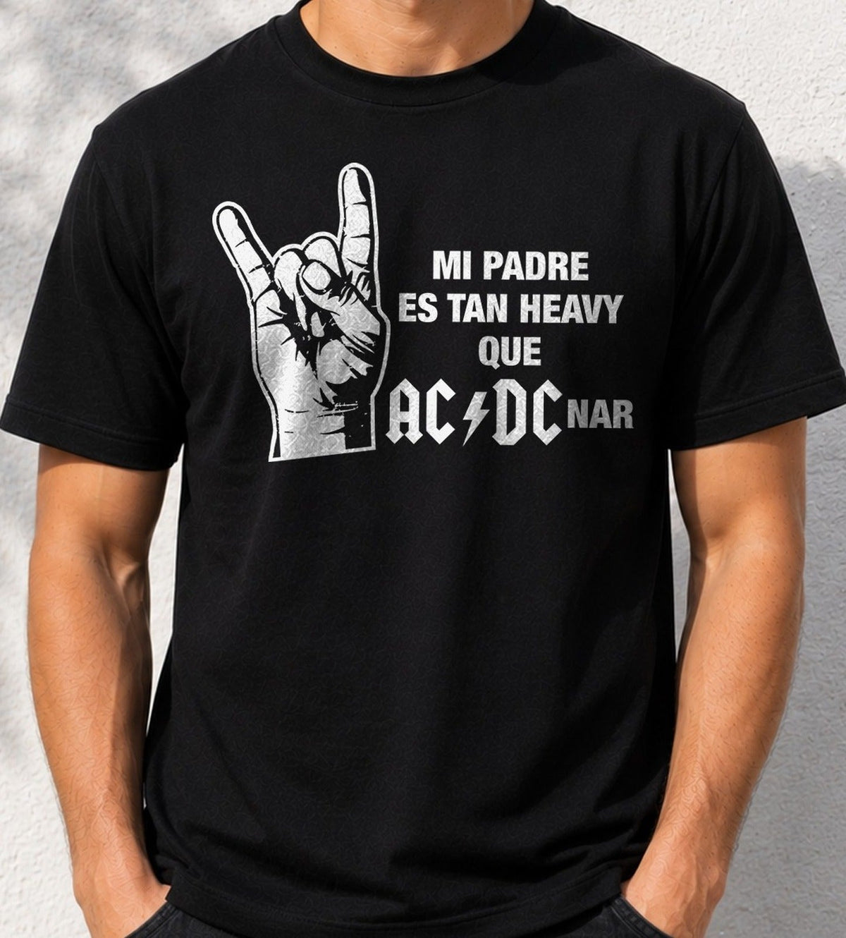 Camiseta Padre heavy (negra)