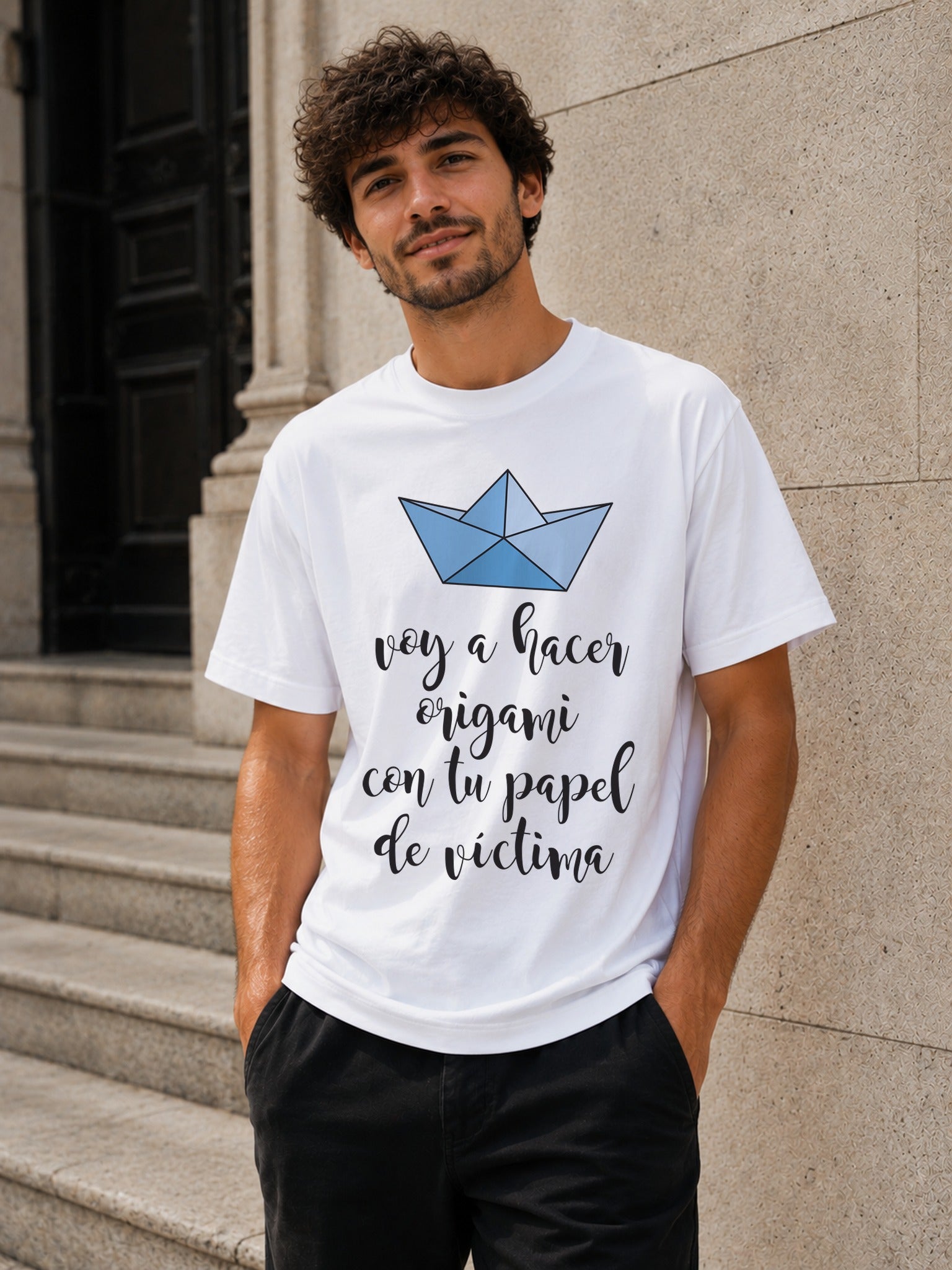 Camiseta con el diseño Hacer Origami Barquito – Regalo con humor sarcástico, de Paranoia Records