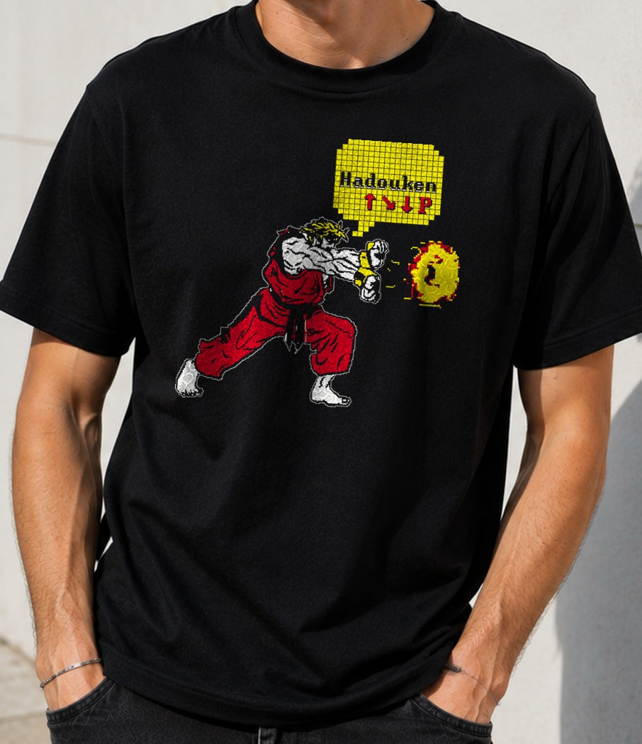 Camiseta Hadounken – Ryu de Street Fighter (negra)