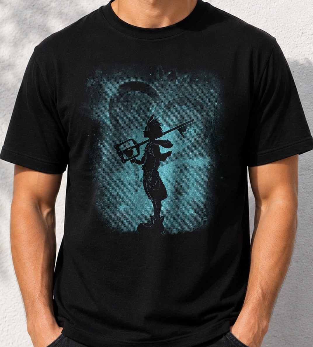 Camiseta Heart Silhouette – Kingdom Hearts (negra)