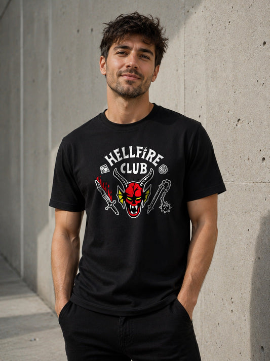 Camiseta Hellfire Club – Stranger Things (negra)