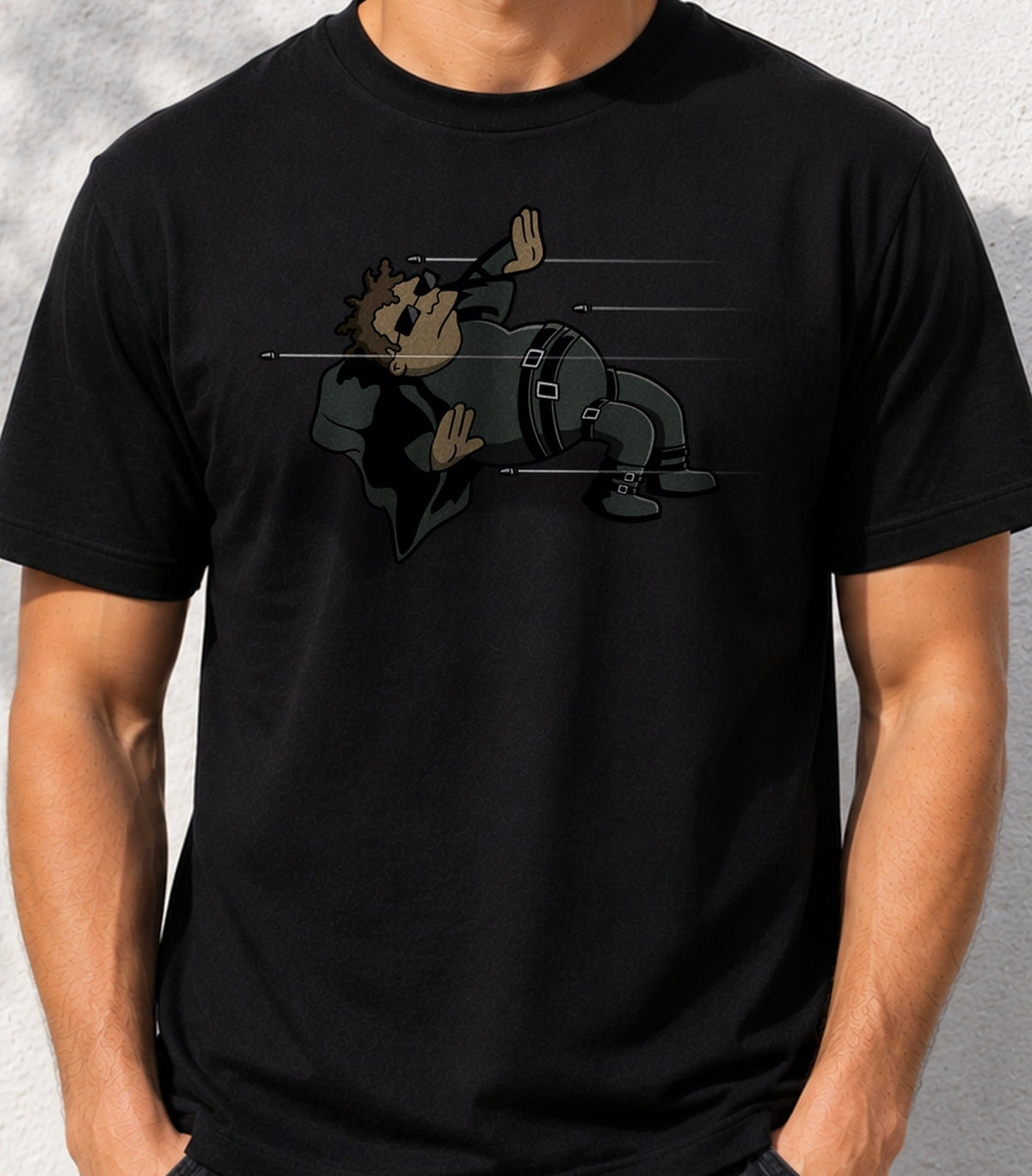 Camiseta Hermes Limbo – Esquivando Balas a Cámara Lenta (negra)