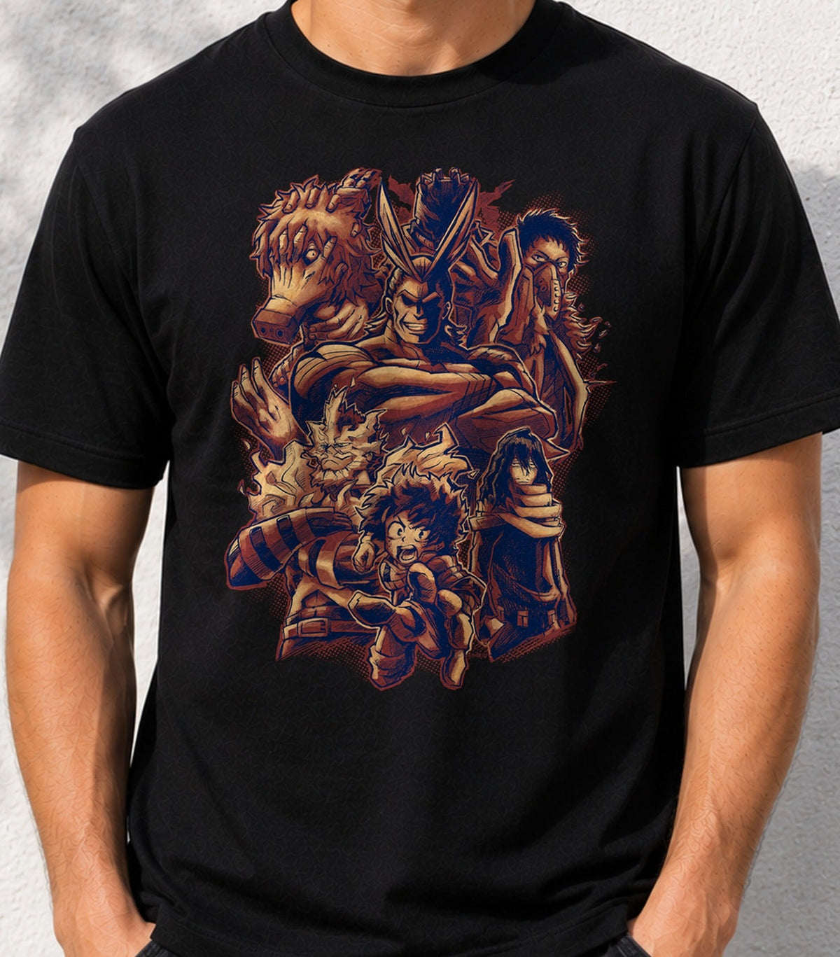 Camiseta Hero Age – Anime de Héroes y Villanos (negra)