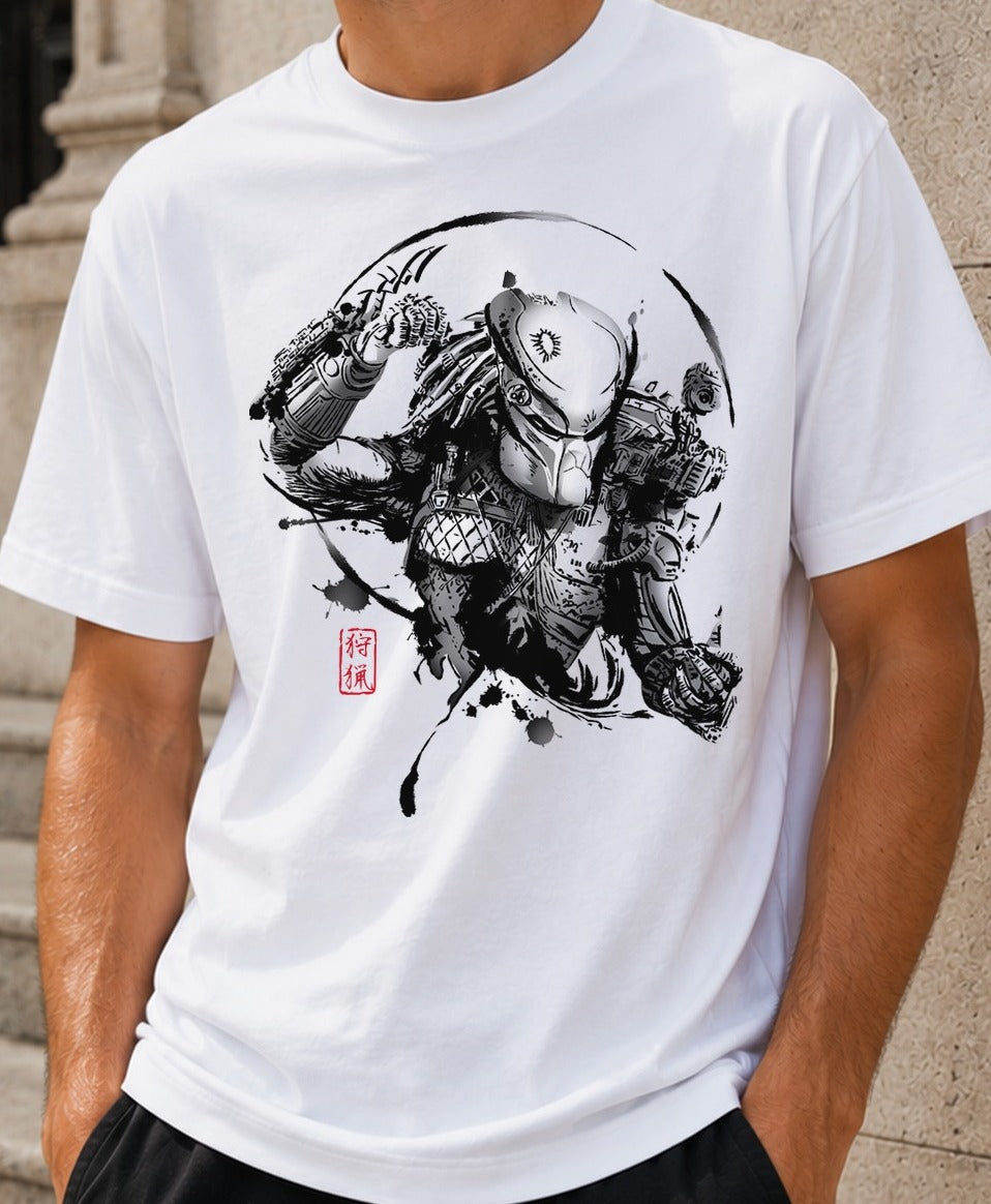 Camiseta Hunting Grounds – Predator (blanca)