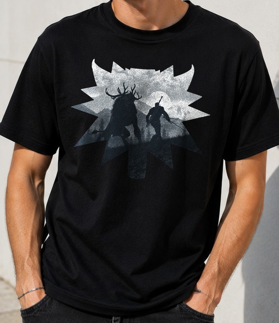 Camiseta Hunting the Fiend – The Witcher (negra)