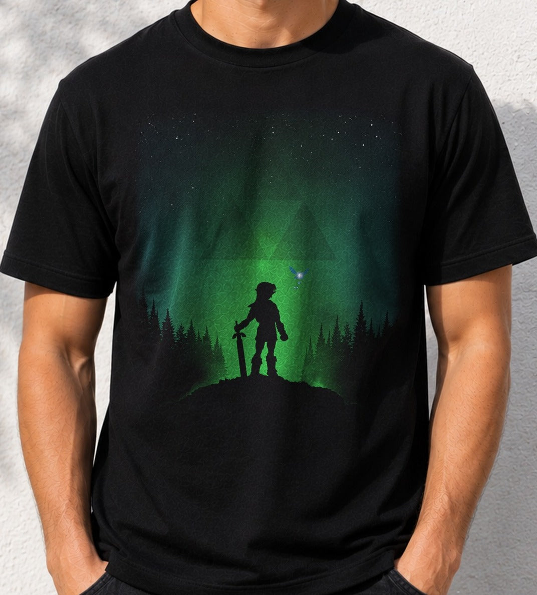Camiseta Hylian Warrior – Legend of Zelda (negra)
