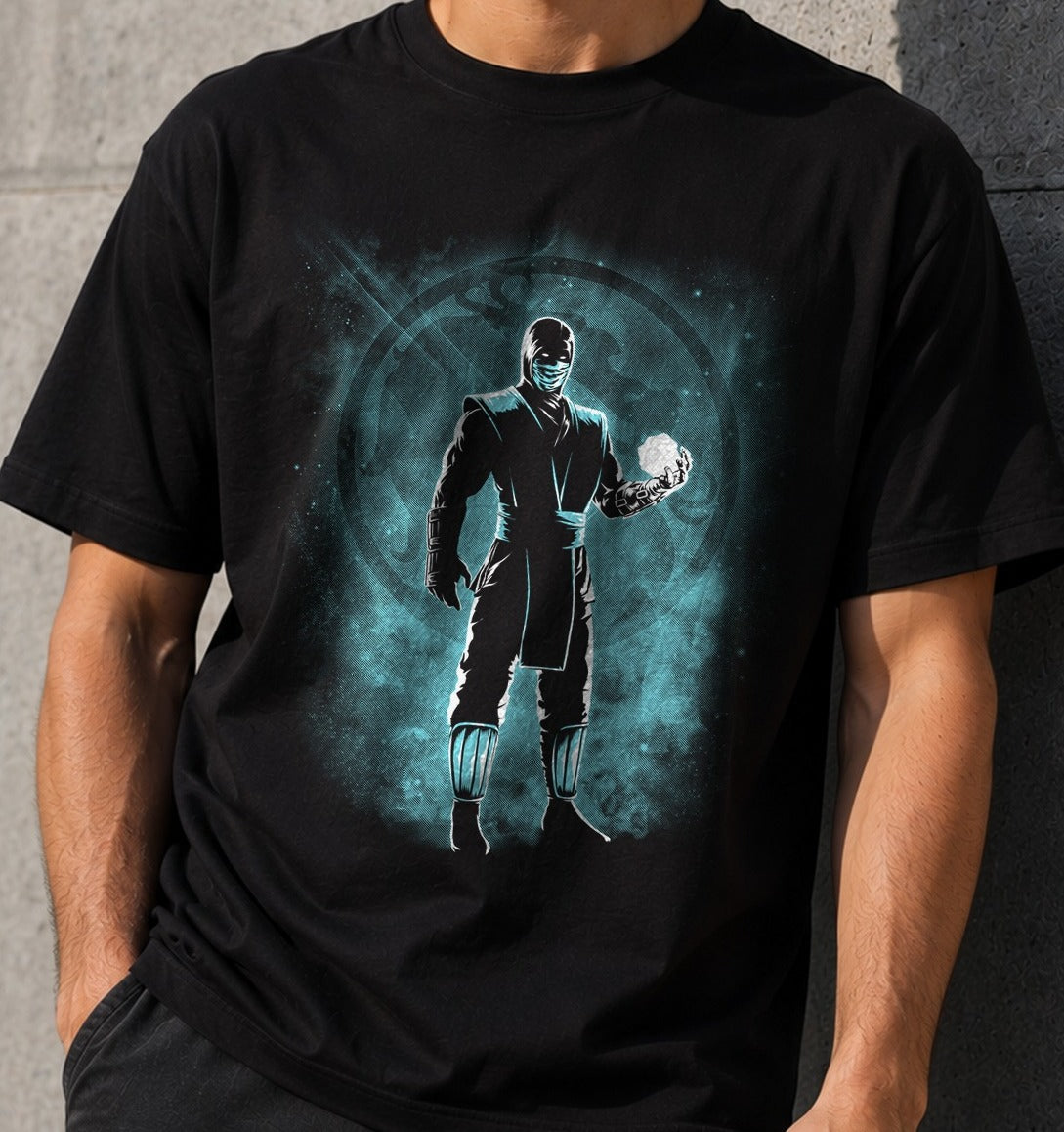 Camiseta Ice Ninja – Sub-Zero de Mortal Kombat (negra)