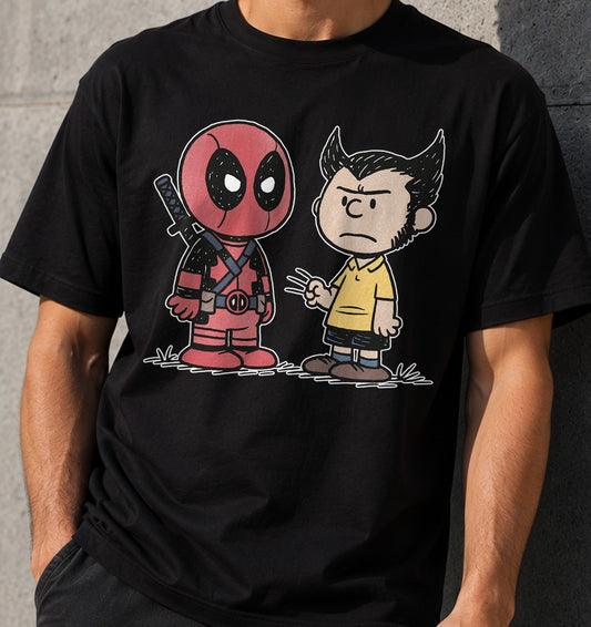 Camiseta DD y WV peanuts (negra)