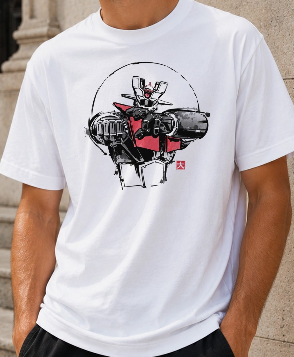 Camiseta Ink Mecha – Mazinger Z (blanca)