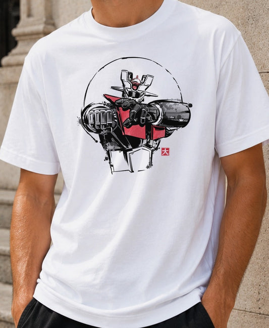 Camiseta Ink Mecha – Mazinger Z (blanca)
