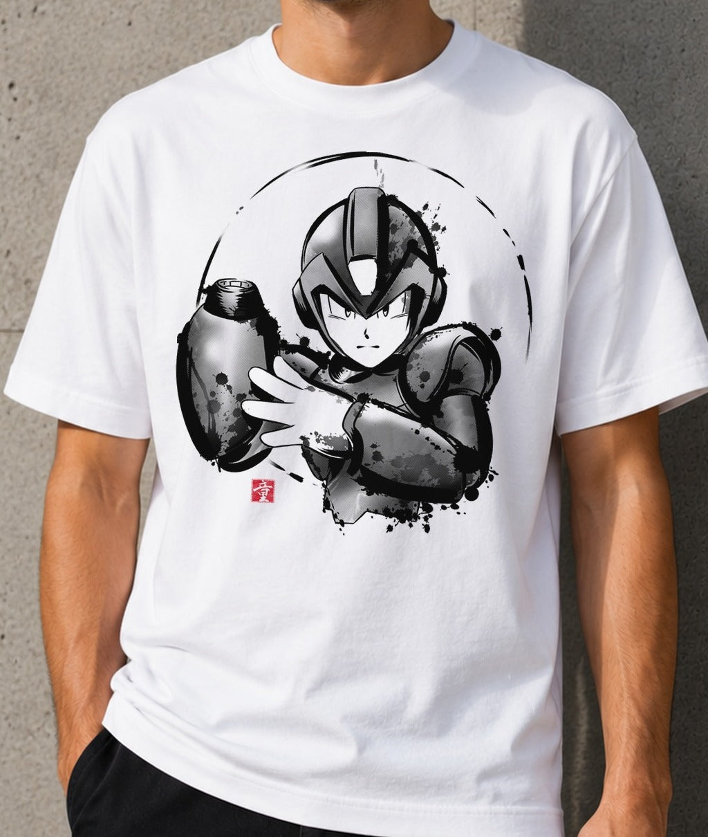 Camiseta Ink Mega – Mega Man X (blanca)