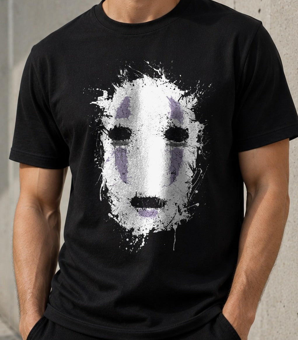 Camiseta Ink No Face – Sin Cara de El Viaje de Chihiro (negra)