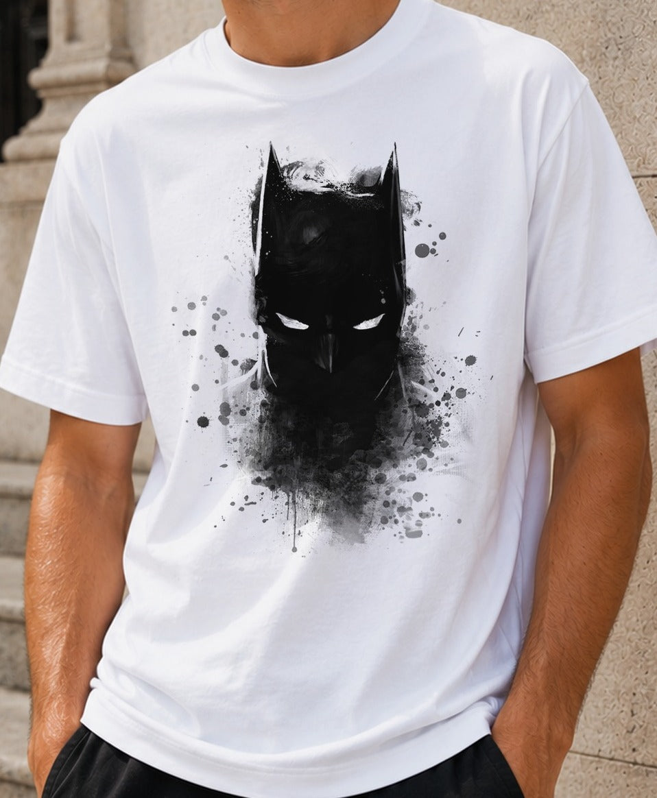 Camiseta Ink Shadow – Batman (blanca)