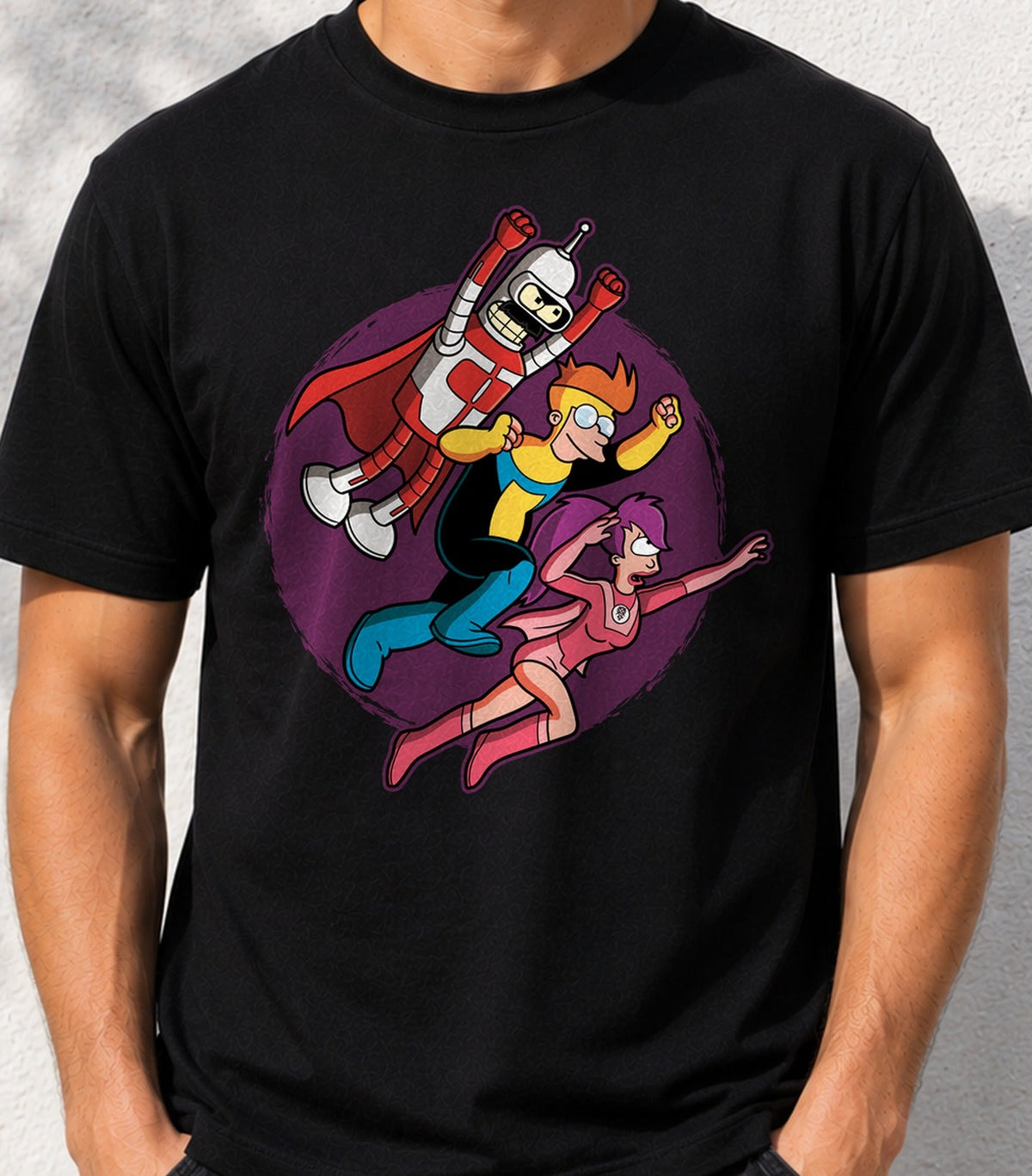 Camiseta Invincirama – Trío Animado de Ciencia Ficción (negra)