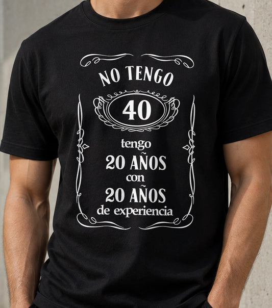 Camiseta Jack 40 – Regalo de Cumpleaños 40 Años (negra)