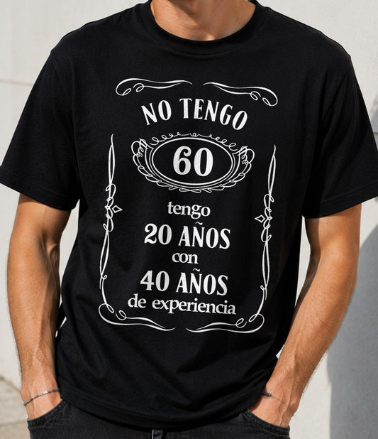 Camiseta Jack 60 – Regalo de Cumpleaños 60 años (negra)