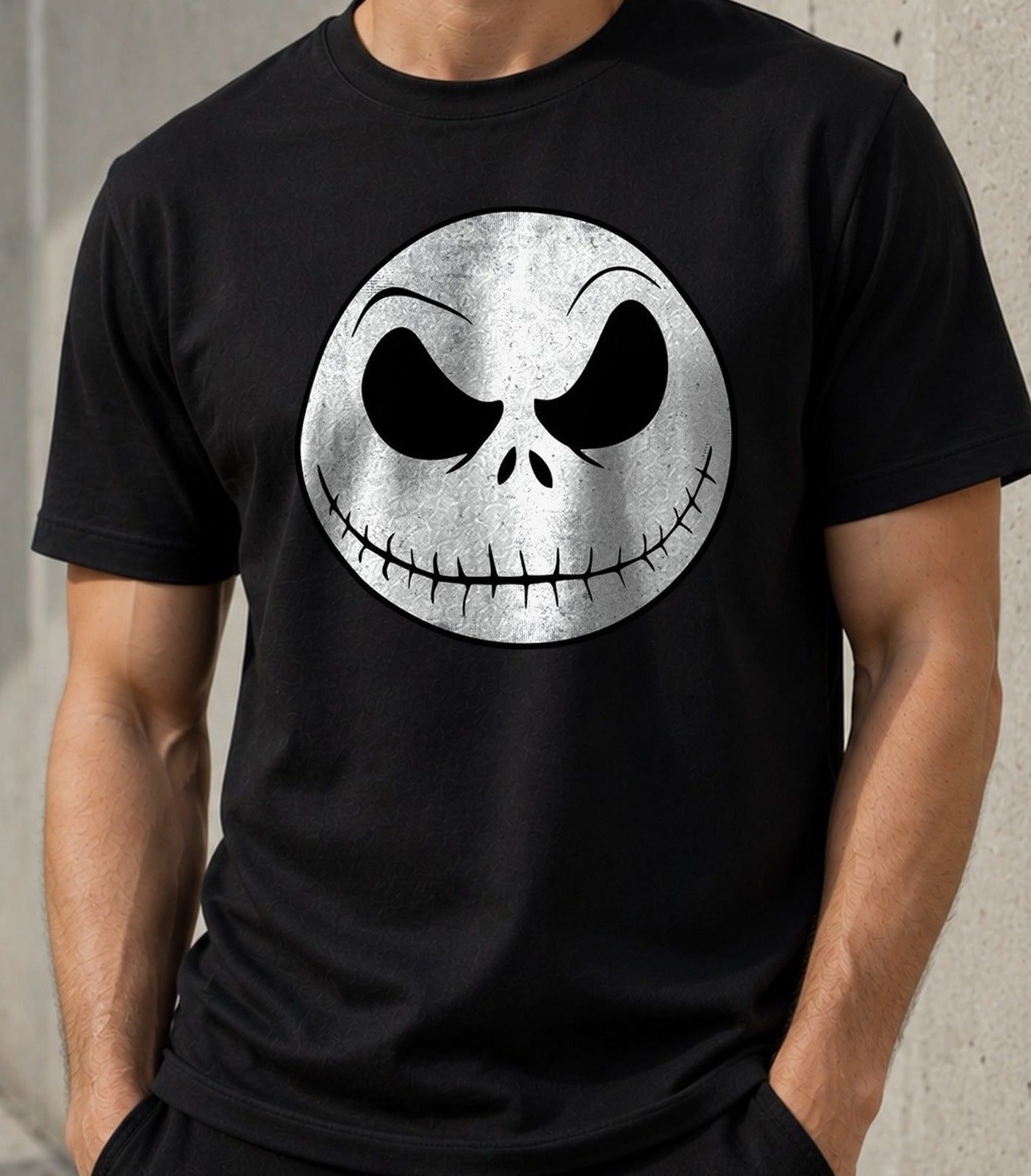 Camiseta Jack Skellington – Pesadilla Antes de Navidad (negra)