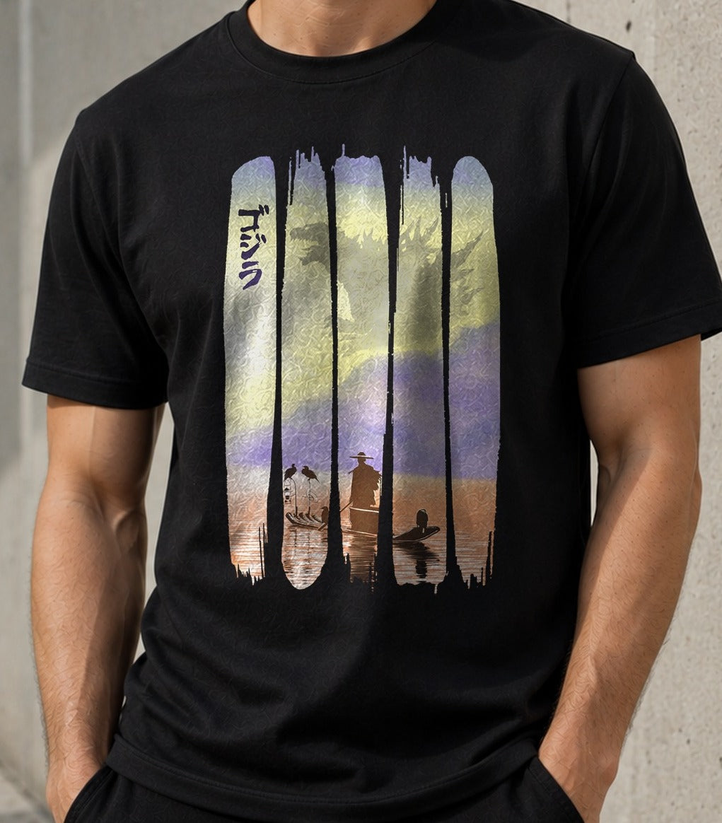 Camiseta Japanese Kaiju – Godzilla (negra)