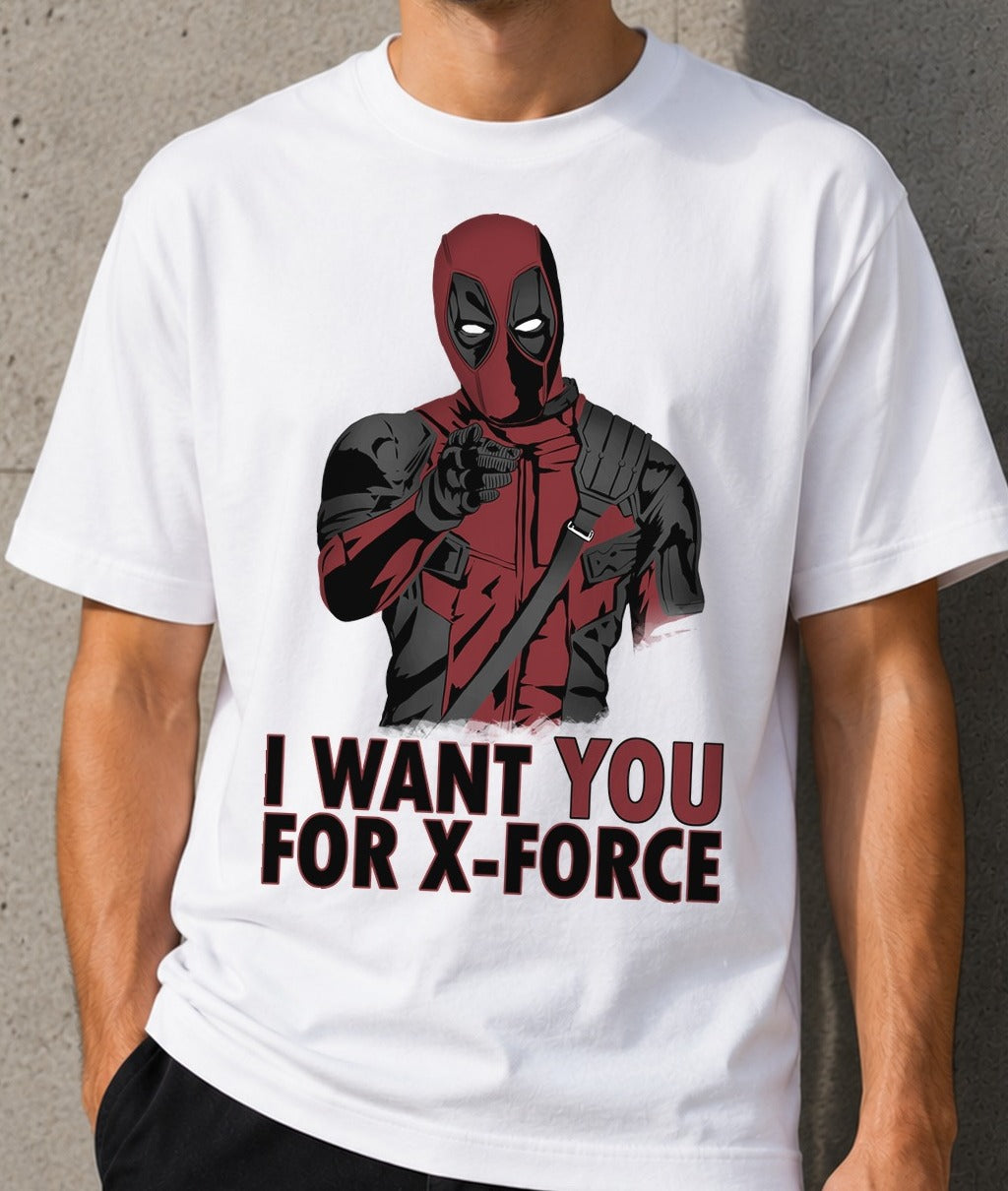 Camiseta Join Us – Deadpool (blanca)