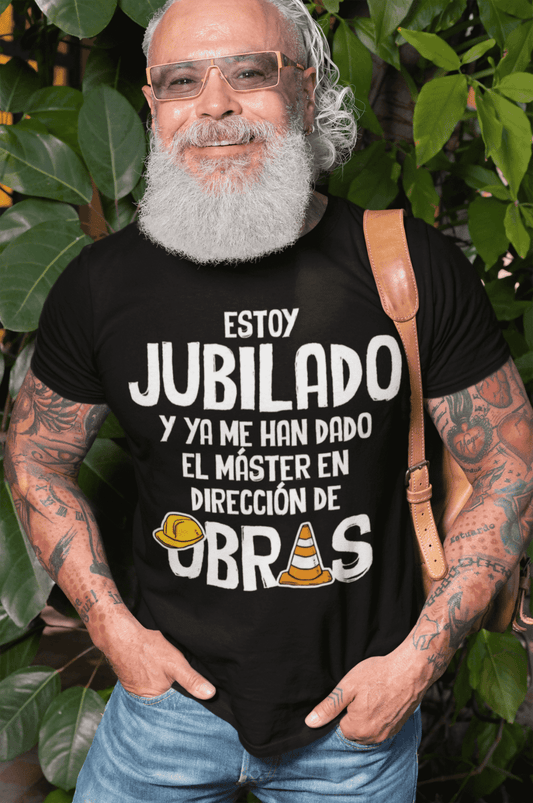 Camiseta Jubilado máster en obras - El Cajón Friki