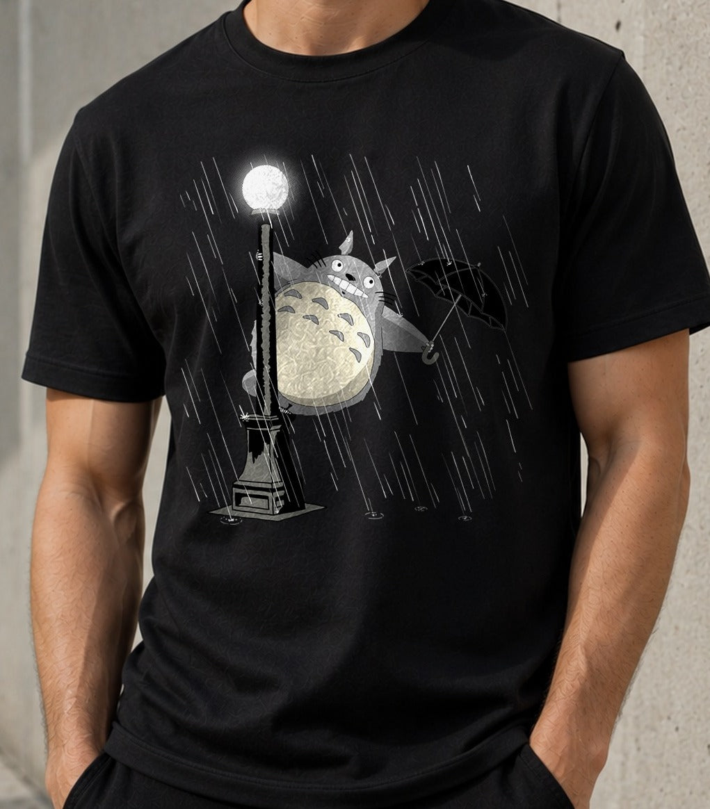 Camiseta Just Singin in the Rain – Totoro (negra)