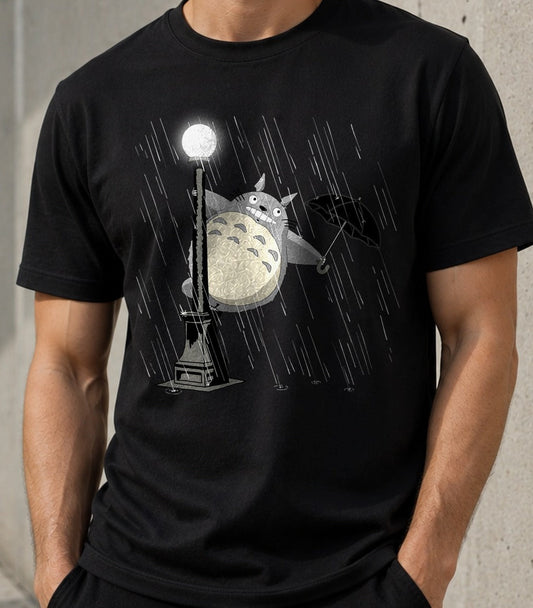 Camiseta Just Singin in the Rain – Totoro (negra)