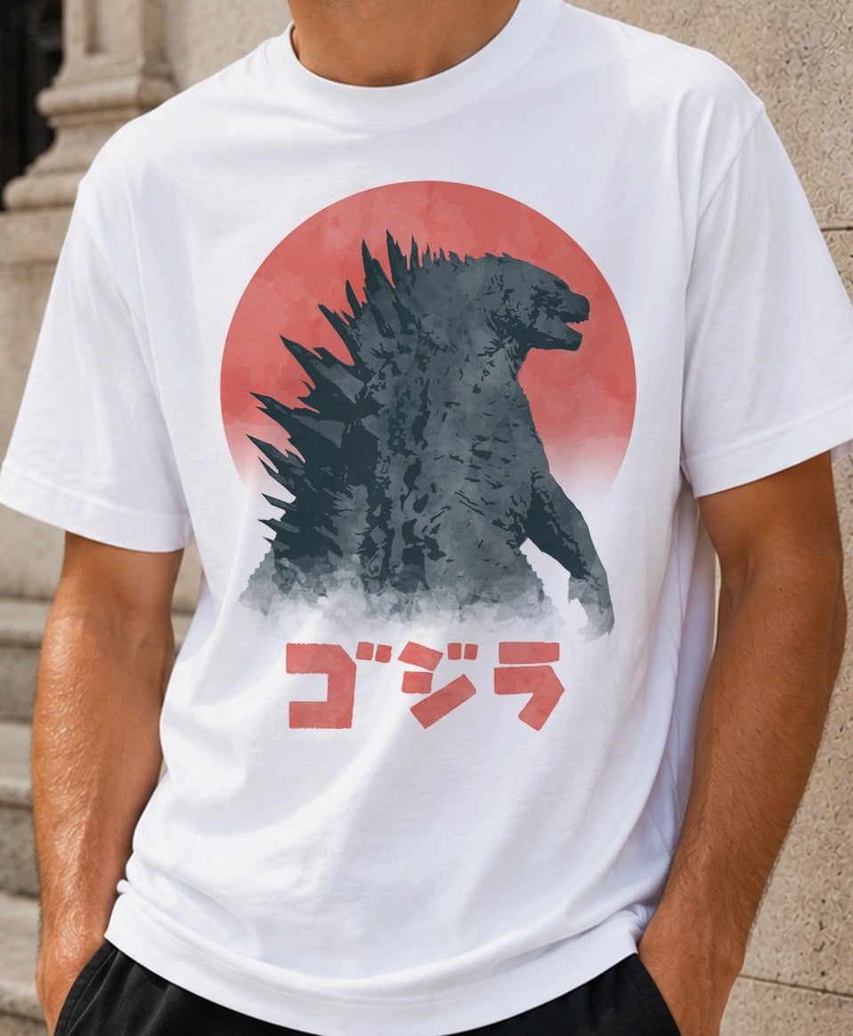 Camiseta Kaiju Monster – Godzilla (blanca)