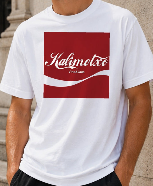 Camiseta Kalimotxo – Parodia para amantes del vino con cola (blanca)