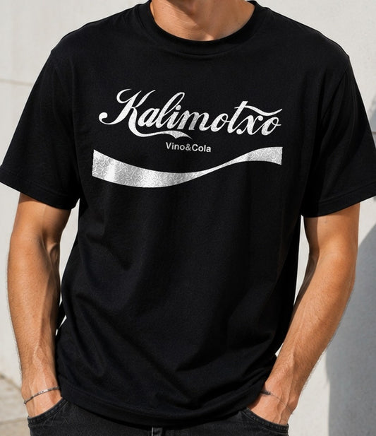 Camiseta Kalimotxo – Parodia para amantes del vino con cola (negra)