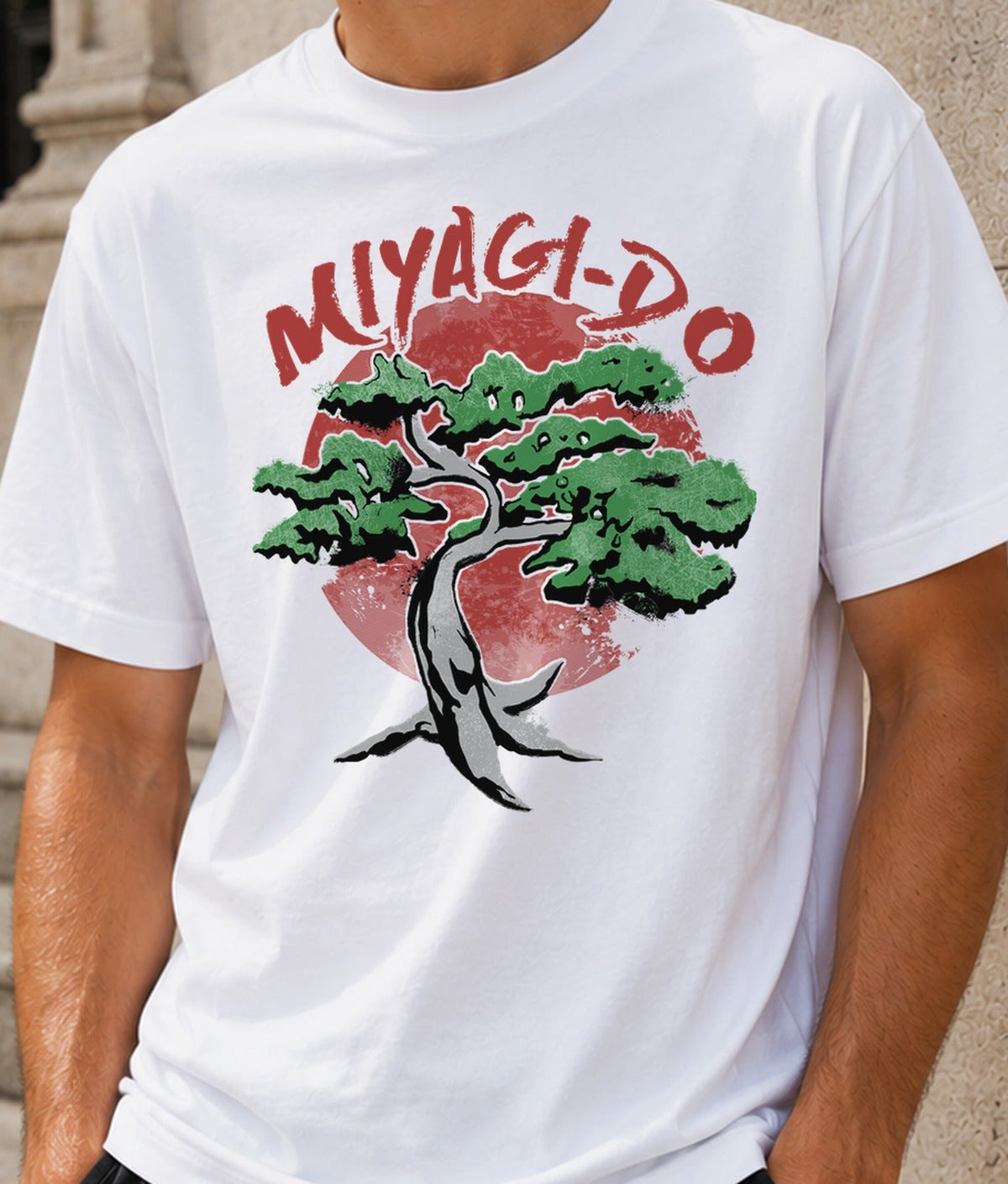 Camiseta Karate Bonsai – Dojo Japonés y Artes Marciales (blanca)