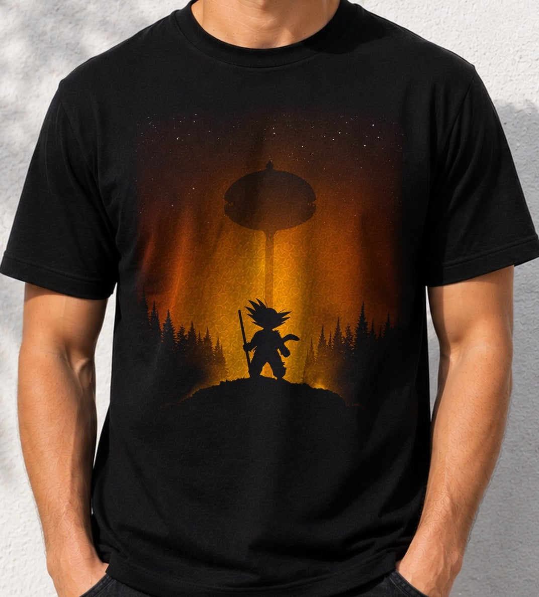 Camiseta Karin Tower – Goku de Dragon Ball (negra)