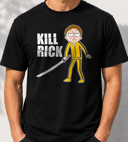 Camiseta Kill Rick – Rick y Morty (negra)