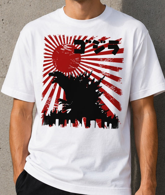 Camiseta King Kaiju – Godzilla (blanca)