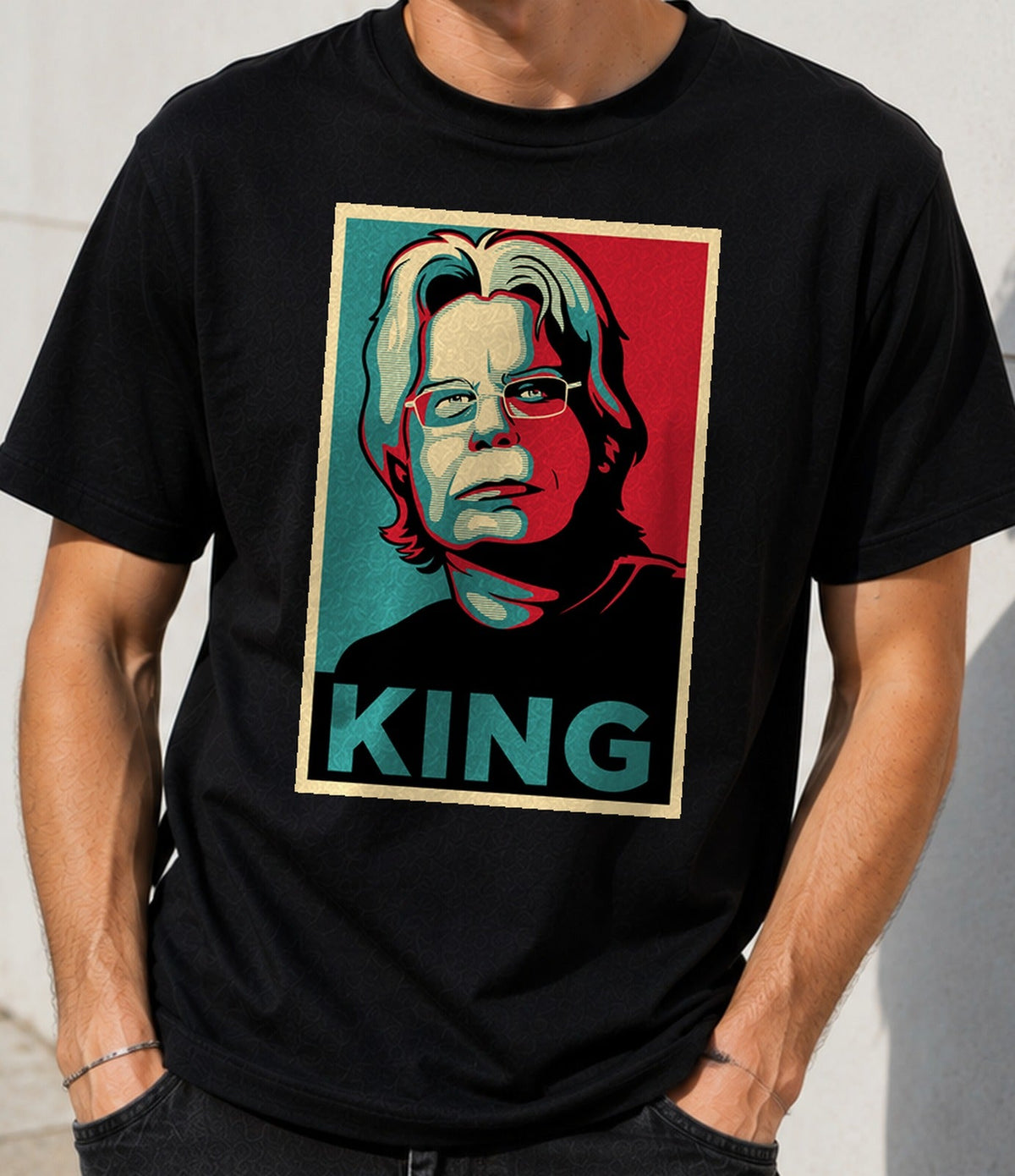 Camiseta KING – Terror y Literatura de Culto (negra)