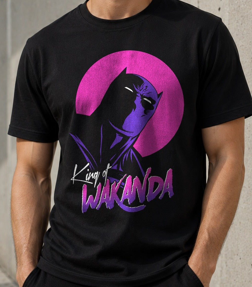 Camiseta King of Wakanda – Black Panther Marvel (negra)