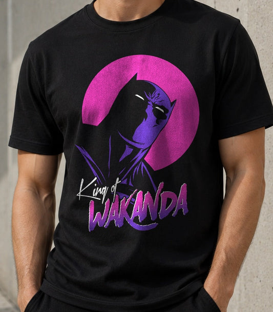 Camiseta King of Wakanda – Black Panther Marvel (negra)