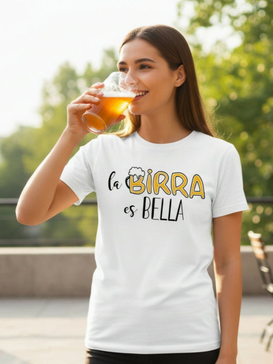 Camiseta La birra es bella - El Cajón Friki