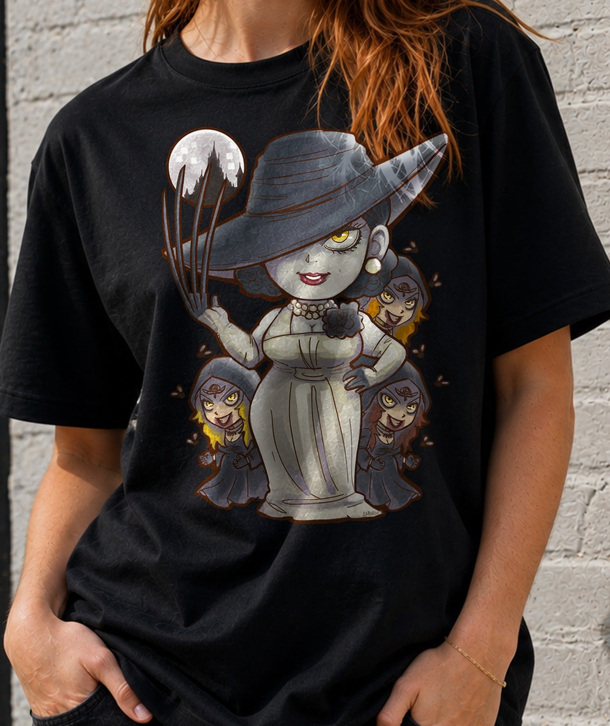 Camiseta Lady Evil – Condesa Vampira y Terror Gótico (negra)
