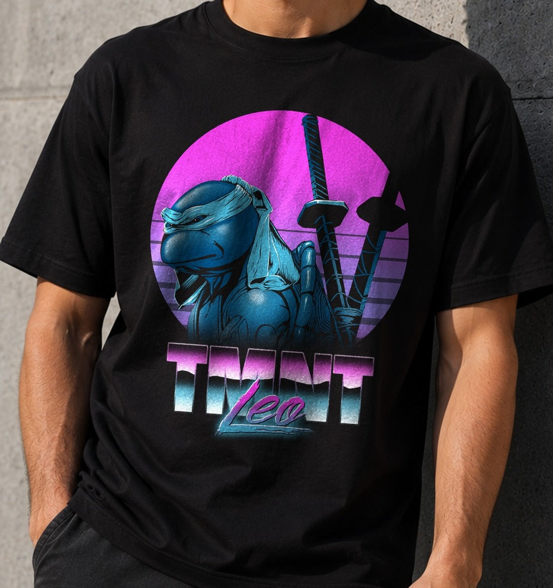 Camiseta Leo – Tortugas Ninja (negra)